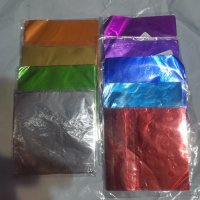 20 листчета цветно фолио станиол за опаковане на бонбони близалки лакомства украси и др., снимка 5 - Други - 18631298