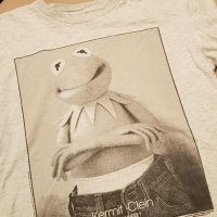 Vintage 90s Kermit Clein Under Where? Kermit The Frog Parody T-shirt, снимка 2 - Тениски - 38036032