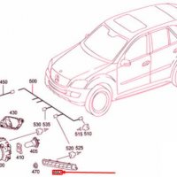 Дневни светлини LED за Mercedes ML W164, GLK X204, GL-class X164, снимка 3 - Части - 33926612