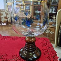 Много красива голяма антикварна немска кристална чаша , снимка 1 - Антикварни и старинни предмети - 42919043