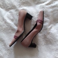 Дамски велурени обувки,размер 40,пепел от рози, снимка 4 - Дамски обувки на ток - 40570585