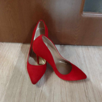 Дамски обувки велур, снимка 2 - Дамски обувки на ток - 44724905