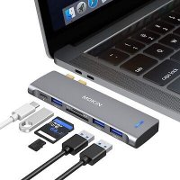 MOKiN USB C Hub 7 in 2, за MacBook Air Pro 13/ 15", 2021 2020 2019 2018, снимка 1 - Друга електроника - 40102405