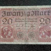 Райх банкнота - Германия - 20 марки | 1918г., снимка 1 - Нумизматика и бонистика - 30301866