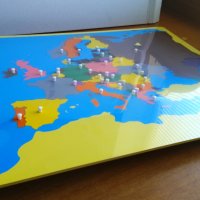Монтесори пъзел Дървена карта на Европа със всички държави ВСИЧКИ ДЪРВЕНИ ИГРАЧКИ, снимка 9 - Образователни игри - 32027830