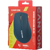 Мишка USB Оптична CANYON CNE-CMS05BL 1000DPI 3btns Синя с ергономичен дизайн, снимка 4 - Клавиатури и мишки - 36641479