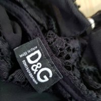 Черна дантелена блузка Dolce and Gabbana , снимка 4 - Корсети, бюстиета, топове - 30579498