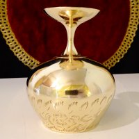 Английска бронзова чаша за бренди,коняк. , снимка 4 - Антикварни и старинни предмети - 37716525