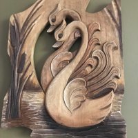 Дърворезба - лебеди , снимка 4 - Пана - 34117480