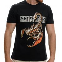 Нова мъжка тениска с дигитален печат на музикалната група Scorpions, снимка 1 - Тениски - 37699396