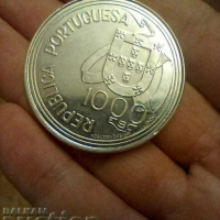 1000 ескудо 1994 Португалия сребро рядка, снимка 2 - Нумизматика и бонистика - 44702090
