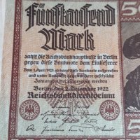 Райх банкнота 5000 марки 1922г. Уникат перфектно състояние за колекционери - 27434, снимка 3 - Нумизматика и бонистика - 36698383