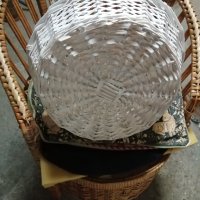 бяла плетена кошница, снимка 2 - Други - 42289431