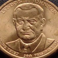 Възпоменателна монета 1 долар LYNDON B. JOHNSON 36 президент на САЩ (1963-1969) за КОЛЕКЦИЯ 37756, снимка 3 - Нумизматика и бонистика - 40765060