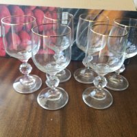 Сервиз 6 стъклени чаши за аперитив или вино, 150 мл, снимка 1 - Сервизи - 29920146