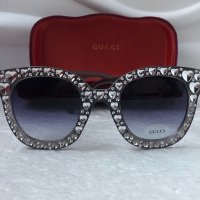 Gucci дамски слънчеви очила с камъни тип котка, снимка 5 - Слънчеви и диоптрични очила - 31091382