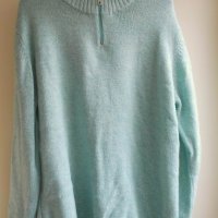 3XL Небесносин  пуловер  , снимка 2 - Блузи с дълъг ръкав и пуловери - 30592488