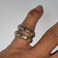 Сребърен пръстен 975 с 18 С злато, снимка 3 - Пръстени - 38253172