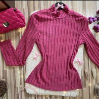 #babypink Розово поло, снимка 1 - Блузи с дълъг ръкав и пуловери - 40771893