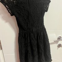 Къса черна дантелена рокля, снимка 3 - Рокли - 40731471