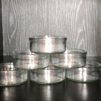 Йенско стъкло-Стъклена огнеупорна купичка, снимка 1 - Съдове за готвене - 29256635