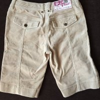 Детски бермуди ESPRIT оригинал, за 158см., от кадифе, бежови джинси, като нови!!!, снимка 4 - Детски панталони и дънки - 11374549