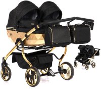 Бебешка количка Junama Mirror Satin Duo 2в1, 3в1 НОВА, снимка 4 - Детски колички - 42081956