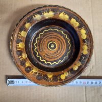 Стара глинена чиния за стена Царство България , керамика, снимка 1 - Антикварни и старинни предмети - 40109503