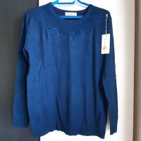 Нова тъмно синя блуза, снимка 3 - Блузи с дълъг ръкав и пуловери - 20576100