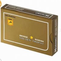 Карти Golden Trophy Ramino 100% пластик със стандартни размери., снимка 1 - Карти за игра - 37868834