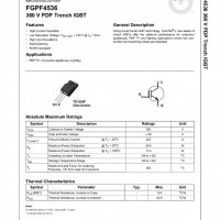 Транзистор IGBT FGPF4536 TO-220-3 360V 20A 28.4W, снимка 4 - Части и Платки - 37147664