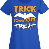 Дамска тениска Trick Or Treat 1,Halloween,Хелоуин,Празник,Забавление,Изненада,Обичаи,, снимка 5 - Тениски - 38144226