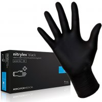 ПРОМО ЦЕНА Nitrylex black Мercator Черни нитрилни ръкавици без талк