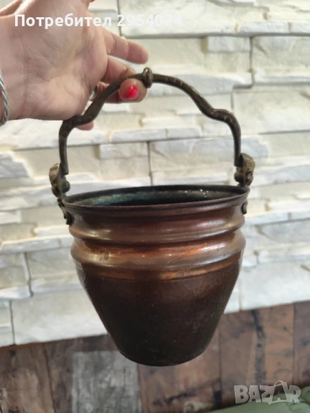 красиво медно/бакърено менче 45лв, снимка 1