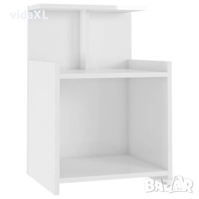 vidaXL Нощнo шкафче, бял гланц, 40x35x60 см, ПДЧ(SKU:802580, снимка 1