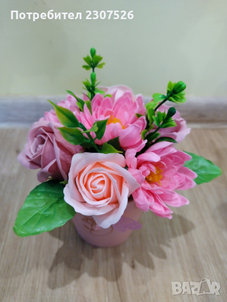 Пластични сапунени цветя , снимка 1