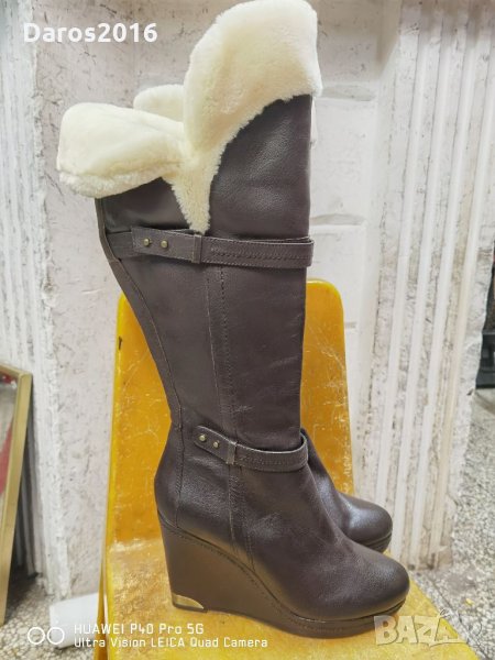 Страхотни дамски ботуши с платформа BATA/40 номер, снимка 1