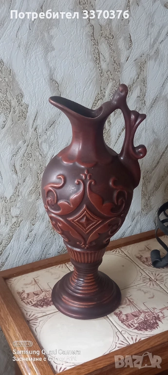 Немска ваза/стомна с богат релеф, снимка 1