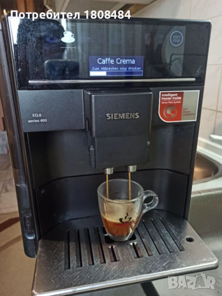 Кафе автомат SIMENS EQ6 series 400 работи добре и прави хубаво кафе с каймак  , снимка 1