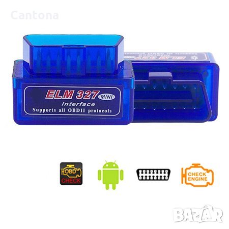 Диагностика за автомобил ELM327 Mini OBD2 с Bluetooth , снимка 1