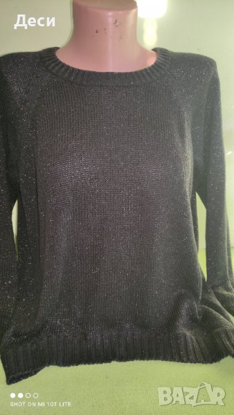Черна блузка с цип на гърба , снимка 1