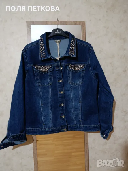 Дънково яке с камъни, снимка 1