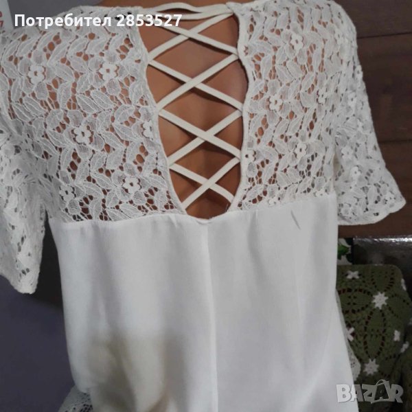 ZARA Бяла Тениска, снимка 1