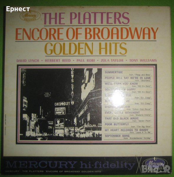 Грамофонна плоча The Platters - Encore of Broadway Golden Hits, снимка 1