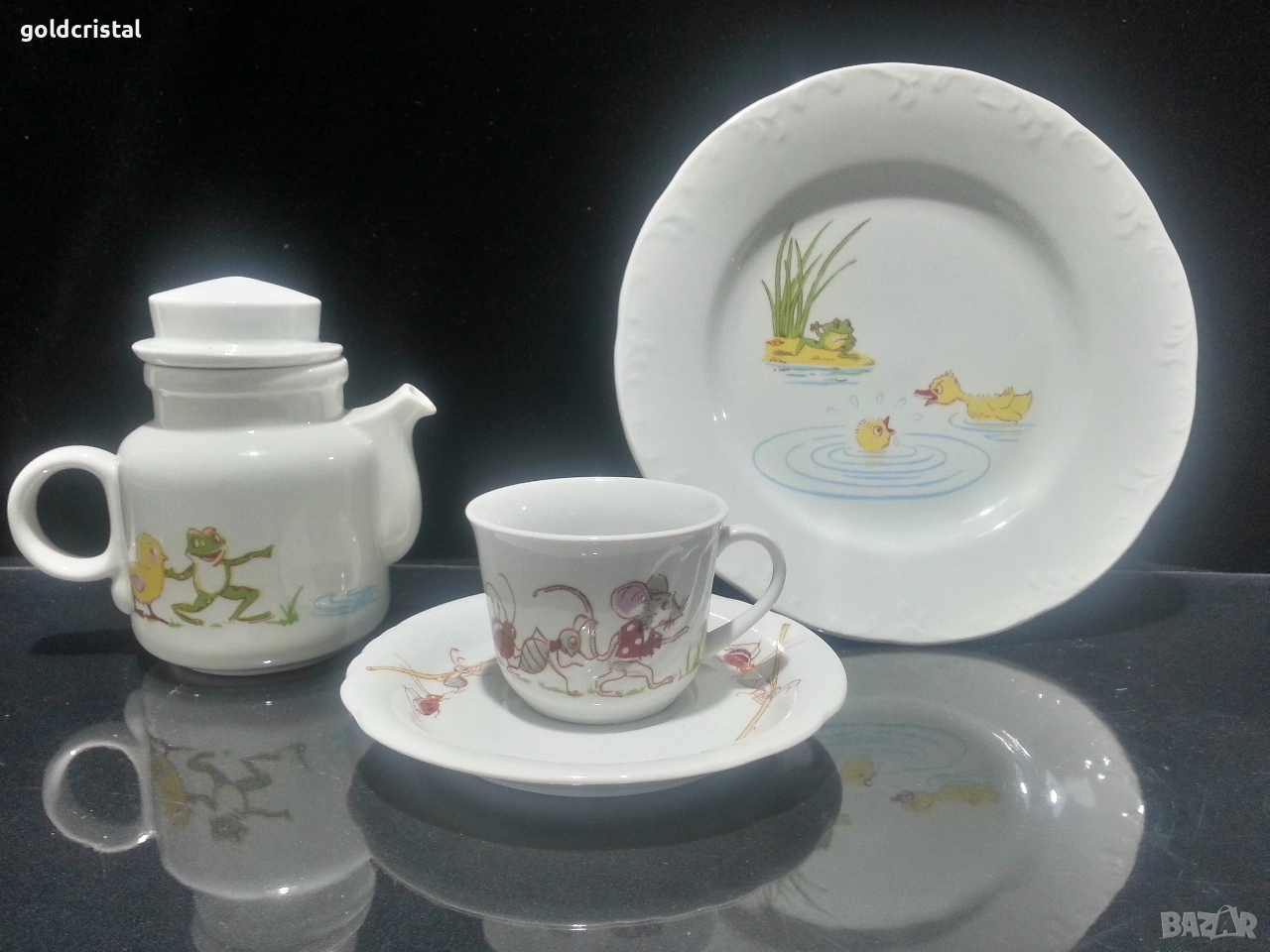 Стар български порцелан детски комплект , снимка 1