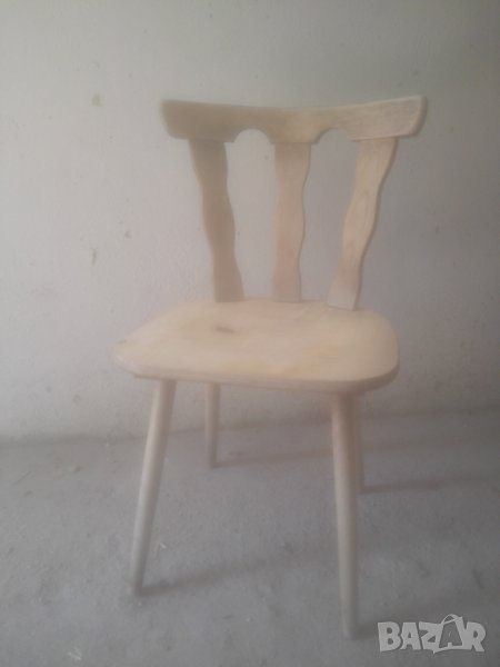 Баварски трапезен стол, масив, снимка 1