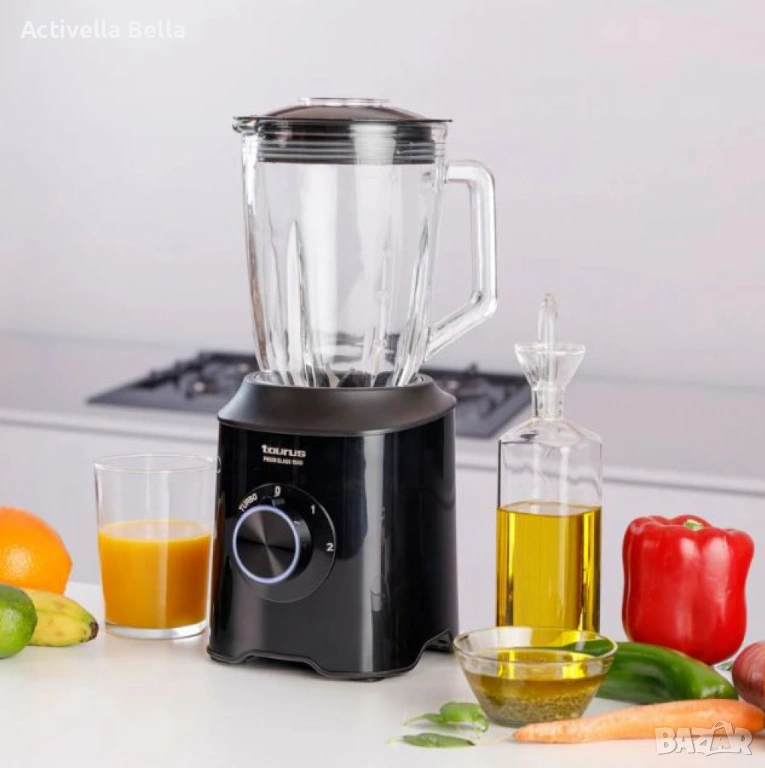 Блендер Taurus Prior Glass 1500 – 1500W, стъклена кана 1.8L, Turbo функция, ножове за лед, снимка 1