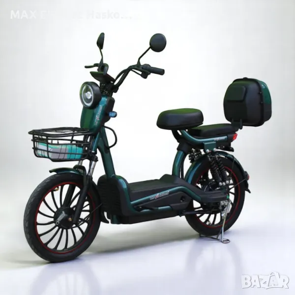 Електрически скутер с педали MaxMotors EBZ 20 1200W/60V/20Ah - GREEN, снимка 1