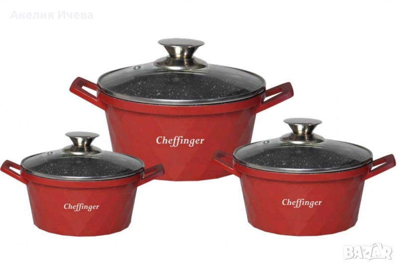 Комплект от 6 части висококачествени съдове за готвене Cheffinger, снимка 1