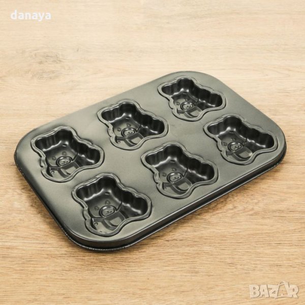 1676 Метална форма за печене мечета, снимка 1